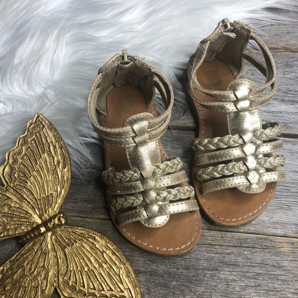 Harper Canyon Other - Harper Canyon Sandals 7 Gold Braided Zip Back